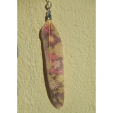 Single Earring - Printed Feather