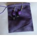 Lava and Glass Earrings, Scented - Black, Purple