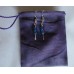Two-Tone Glass Earrings - Purple, Blue
