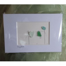 Seaglass Picture, 4x6in - Washing Line, Mini