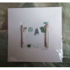 Seaglass Picture, 9x9in - Washing Line